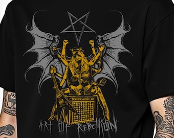 Guitar Shiva T-Shirt: Alt Rock, Heavy Metal, Dark Art
