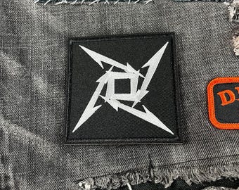 Metallica Patch, Ninja Star Logo, Heavy Metal Iron On Patch for Jackets & Battle Vests