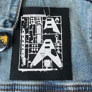 Guitar Patch, Denim Jacket Patch, Punk Patch, Musician Gift, 80&#39;s Music Patch, Sew On Patch,