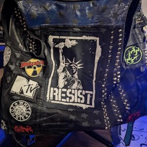 Punk rock Liberty patch made for denim jackets and battle vests.