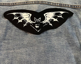 Halloween Bat Patch, Halloween Gift, Sew On  Monster Patch, Gothic Patch