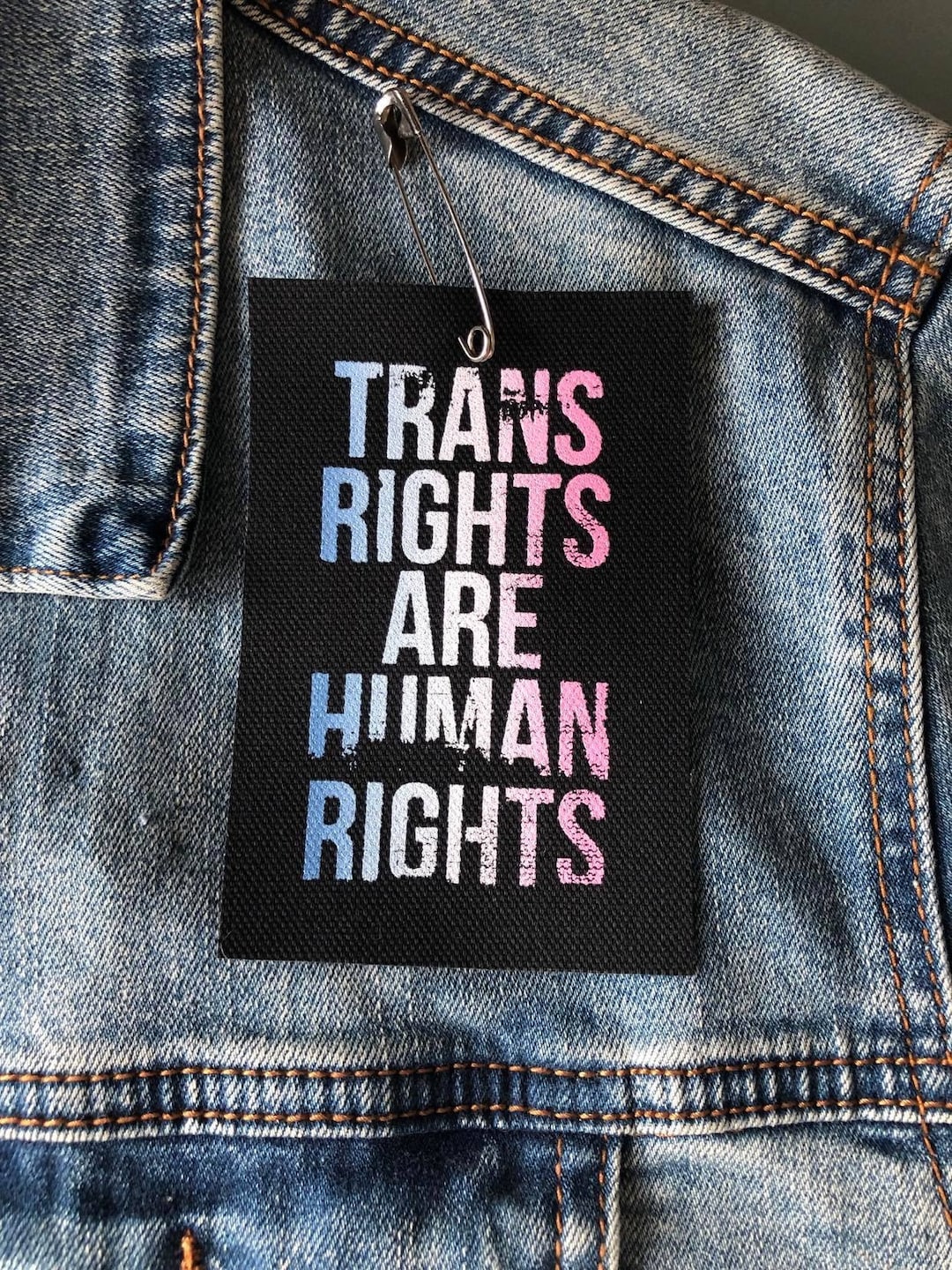 Trans Rights Are Human Rights Patch: Multicolor Punk Protest, Sew-on - Etsy