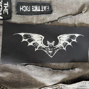 Gothic Bat Patch: Spooky Spiderweb Wings, Perfect for Punk Style and DIY Projects, Sew-On Patch for Shorts, Jackets, Punk Accessories