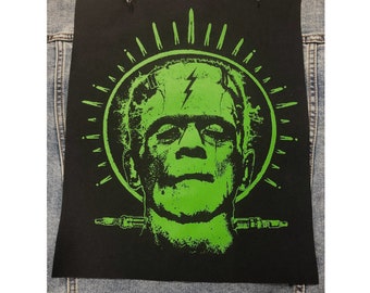Horror Movie Patch, Frankenstein Don't Wake Patch, Scary Punk Patch, Denim Jacket Patch
