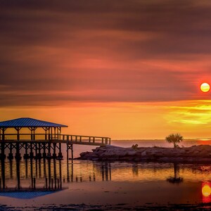 Port St Joe Gazebo at Sunset