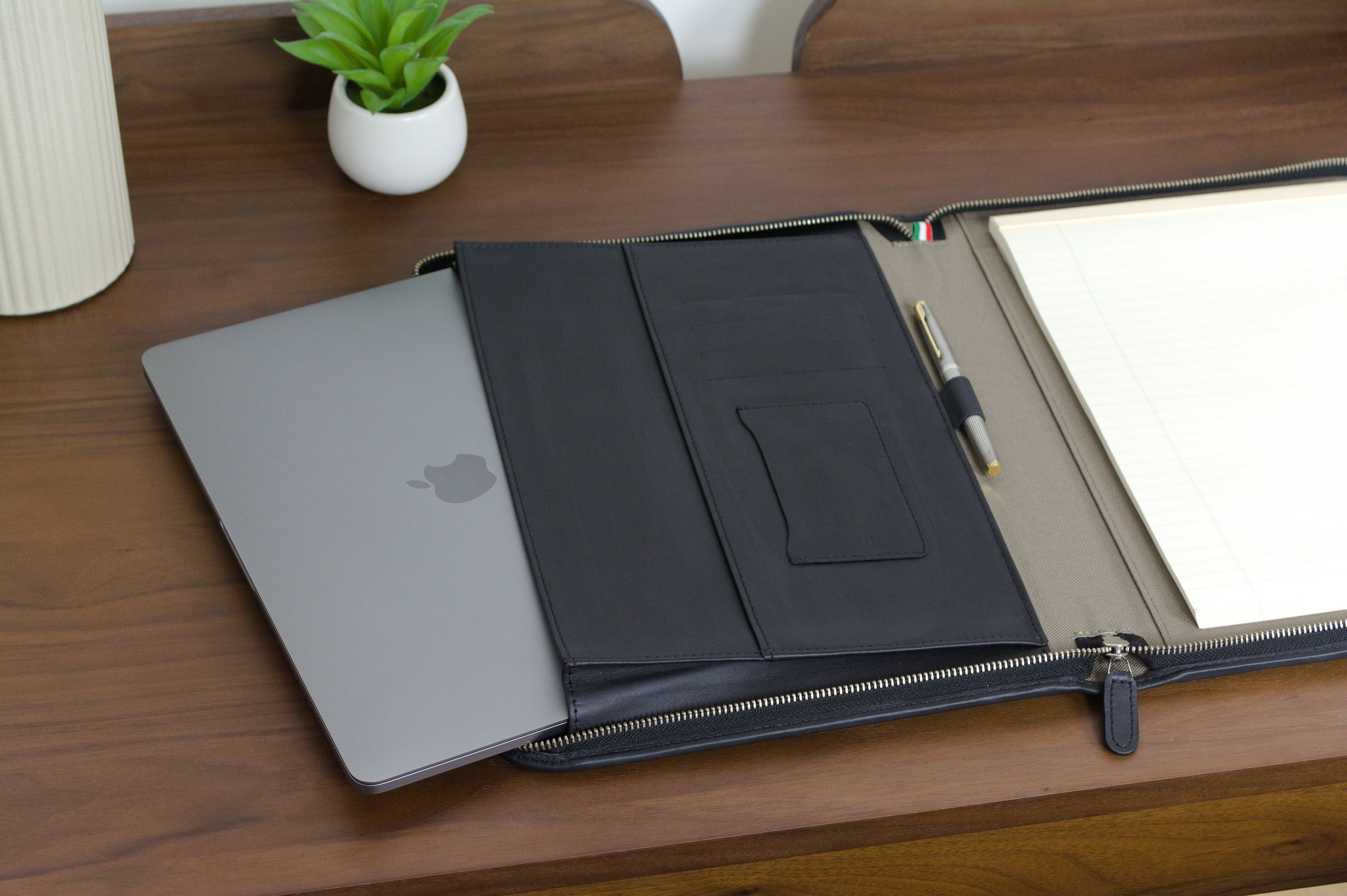 Maruse Italian Leather Executive Padfolio Leather Portfolio Etsy