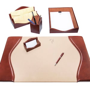 Leather Desk Mat, Leather Table Mat, Extended Mouse Pad, Leather