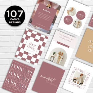 Instagram Story Template | Pinterest Pins Template | Instagram Template Coach | Instagram Canva Template | Pink Instagram Canva | Podcast