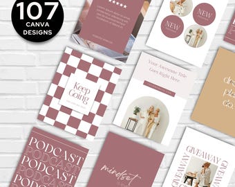 Instagram Story Template | Pinterest Pins Template | Instagram Template Coach | Instagram Canva Template | Pink Instagram Canva | Podcast