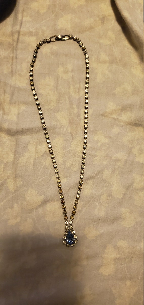 1950s Rhinestone Silver necklace