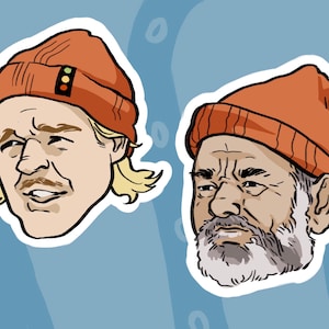 Life Aquatic Stickers, Wes Anderson