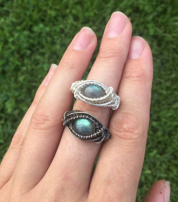 Labradorite Eye Ring