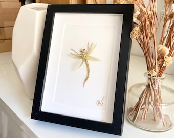Haute Couture insect embroidery in frame