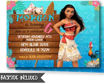Moana Birthday Card Printable