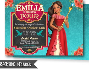 Elena of Avalor Invitation Princess Elena Invitation Princess - Etsy