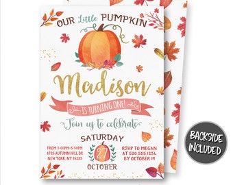 pumpkin baby shower pumpkin invitation my first halloween etsy
