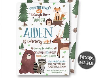 Woodland Invitation Etsy