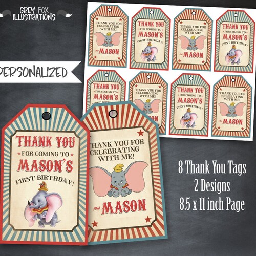 Dumbo/circus Birthday Invitation - Etsy
