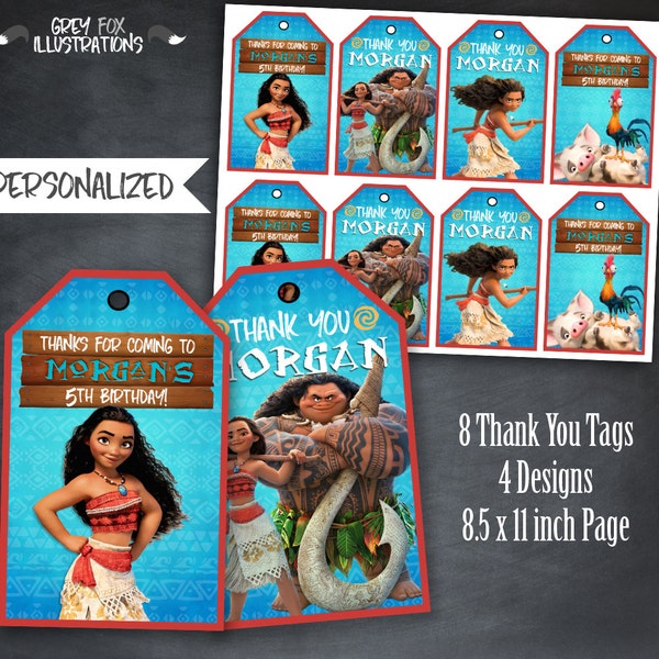 Moana Thank You - Etsy