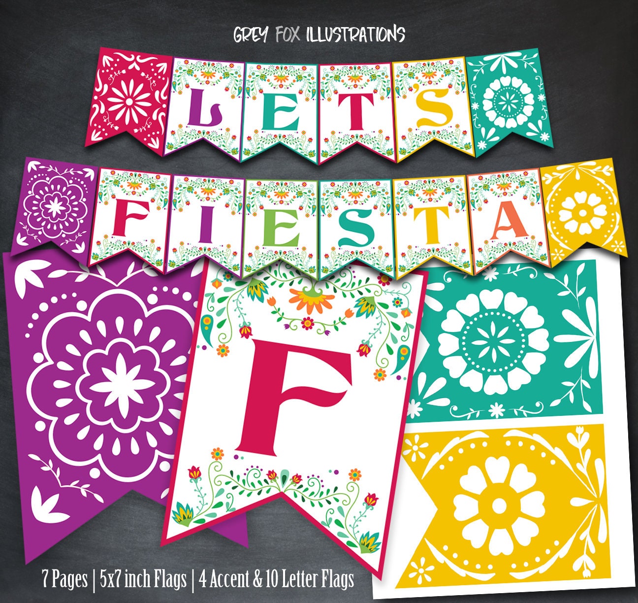 Fiesta Banner Fiesta Party Banner Fiesta Printables Fiesta - Etsy