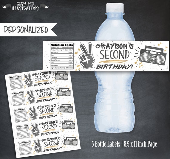 Two Legit 2 Quit Bottle Labels, Two Legit Labels, Favors, Printables, Second Birthday Personalized, Designs, 2 Legit Party, Digital DIY Il_570xn