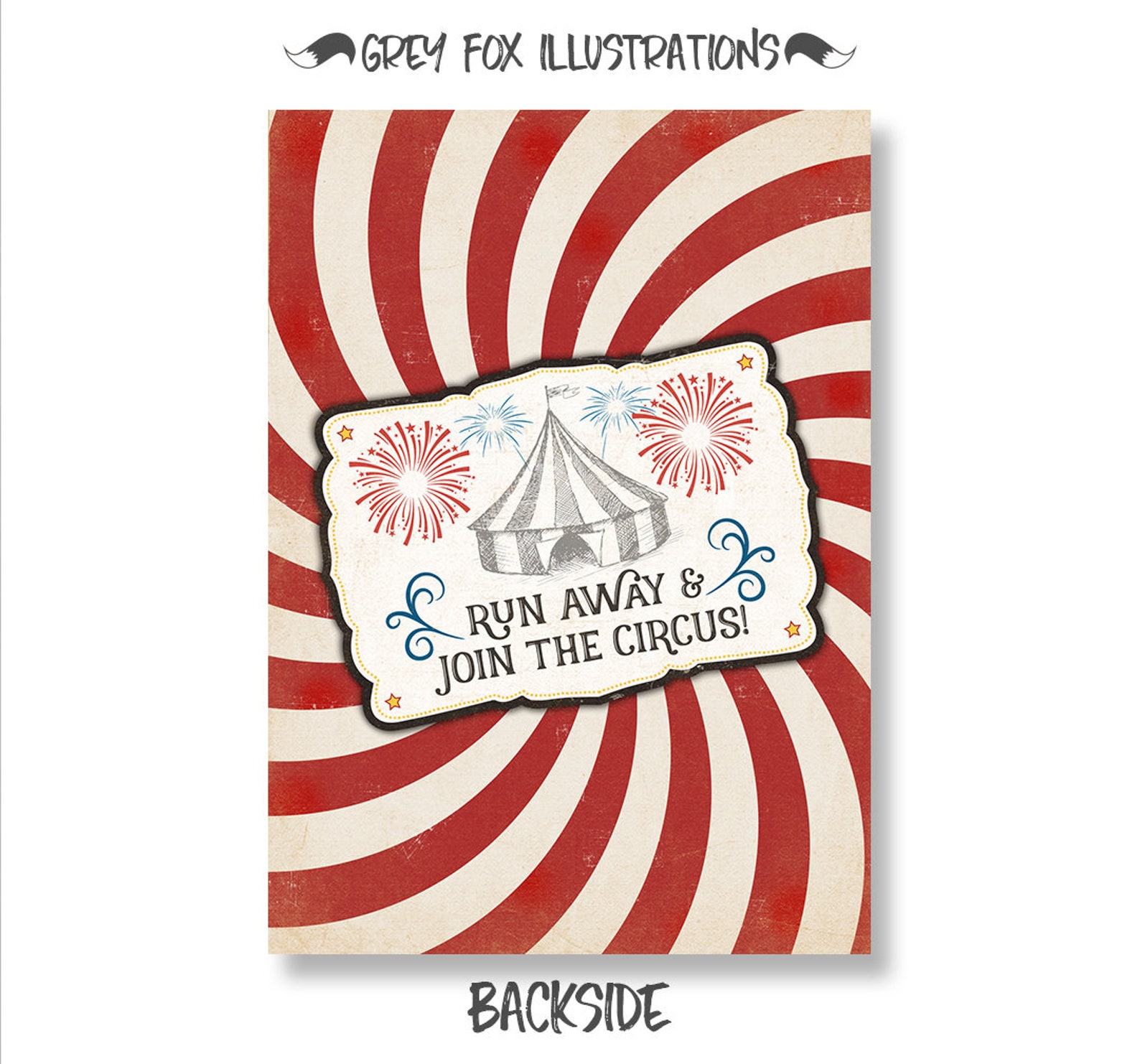 Circus Birthday Invitation Circus Invitation Vintage Circus Etsy