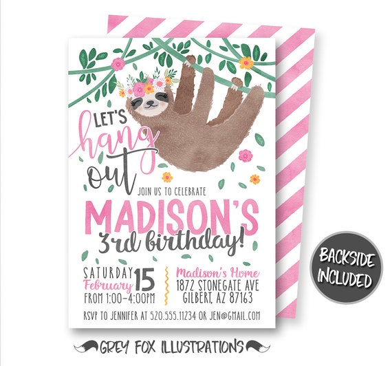 sloth-invitation-sloth-birthday-invitation-sloth-invitations-sloth