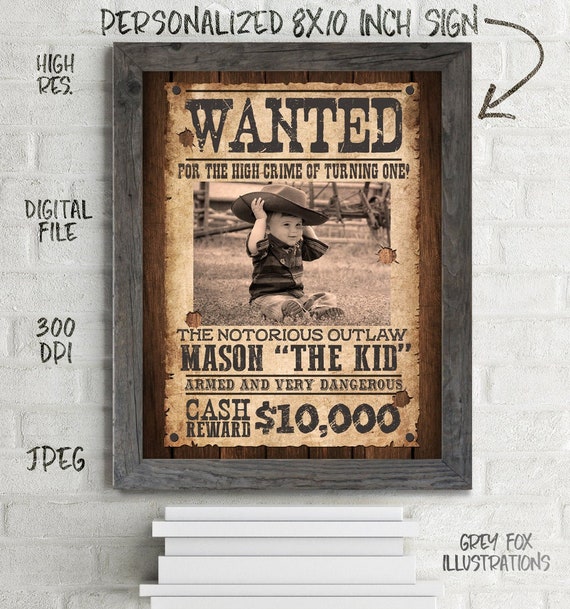 Wanted Birthday Sign, Wanted Birthday Poster, Cowboy Party, Cowboy Birthday, Wanted Birthday Sign, Wanted Sign, DIY, Printables, Digital Il_570xn