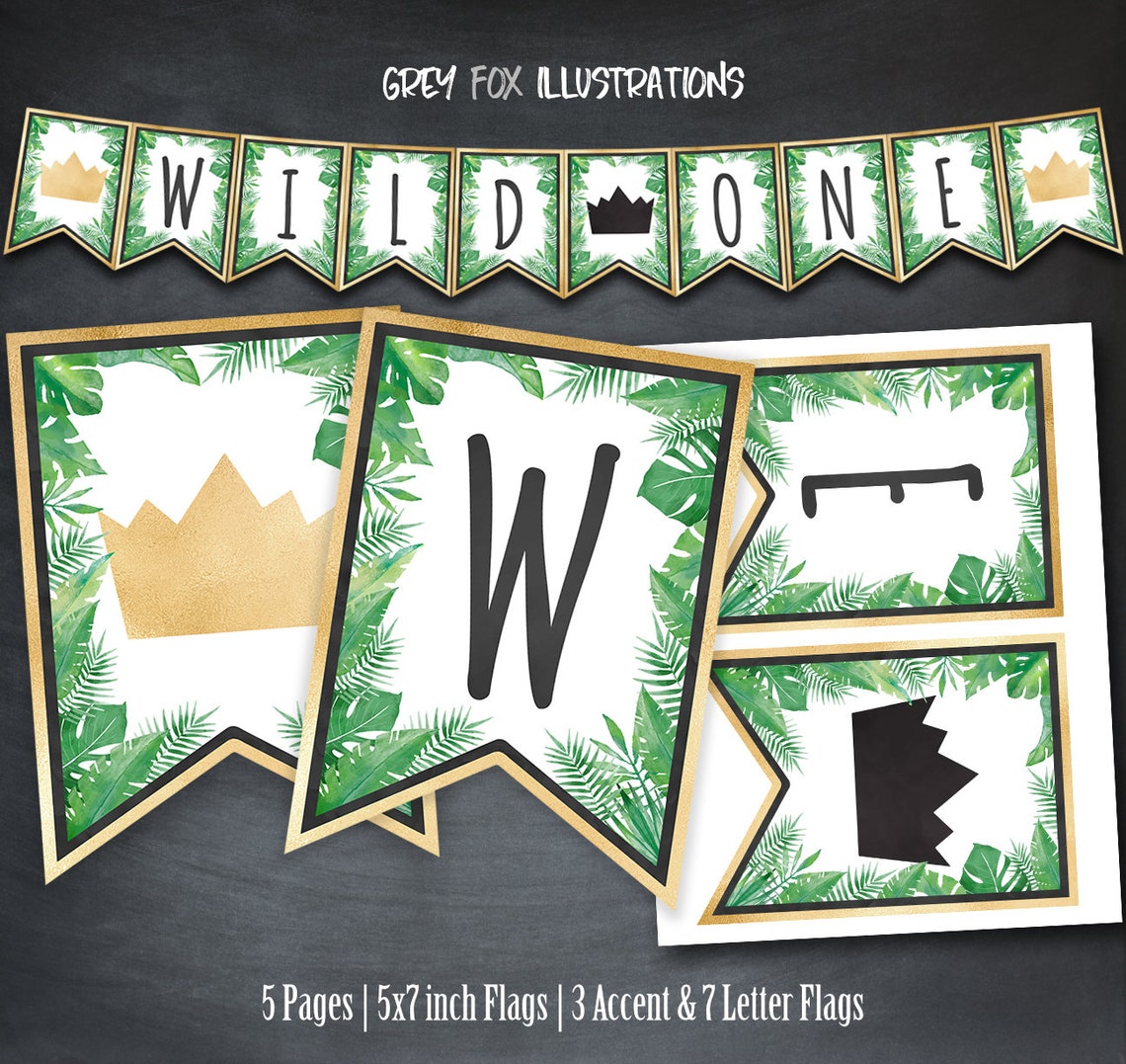 Wild One Banner Wild Things Banner Wild One Party Birthday | Etsy