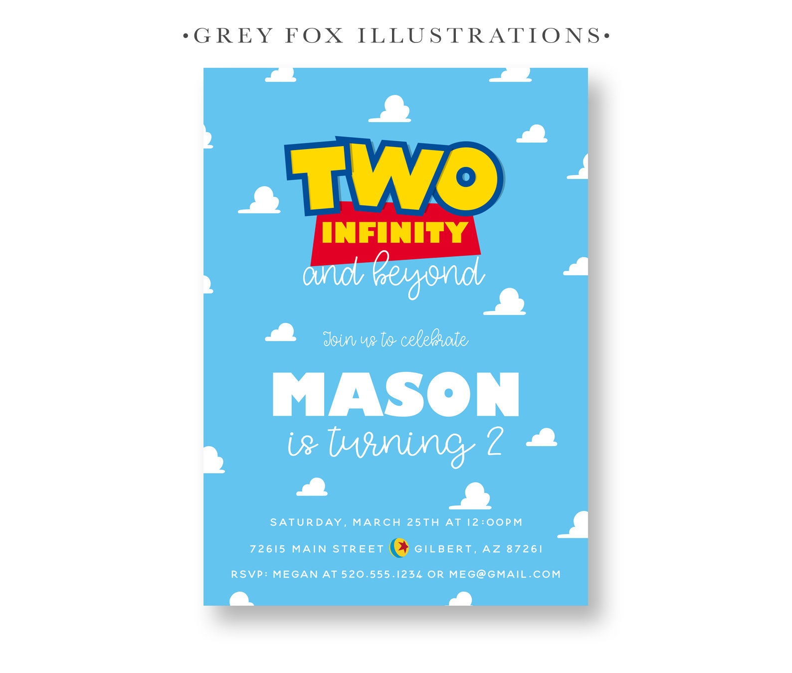 Toy Story Invitation 2nd Birthday Two Infinity and Beyond Etsy