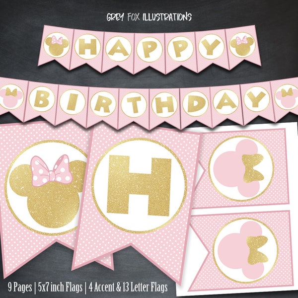Minnie Mouse Banner - Etsy