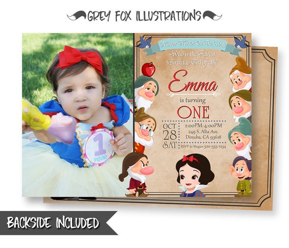 Snow White Birthday Invitation