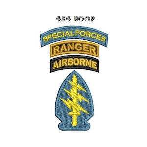 Special Forces with 3 tabs Digitized filled Machine Embroidery Design Digital Download