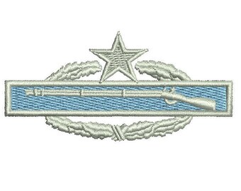 CIB 2nd Award Badge Digitized filled Machine Embroidery Design Digital Download