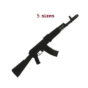 Rifle 5sizes Digitized filled Machine Embroidery Design Digital Download
