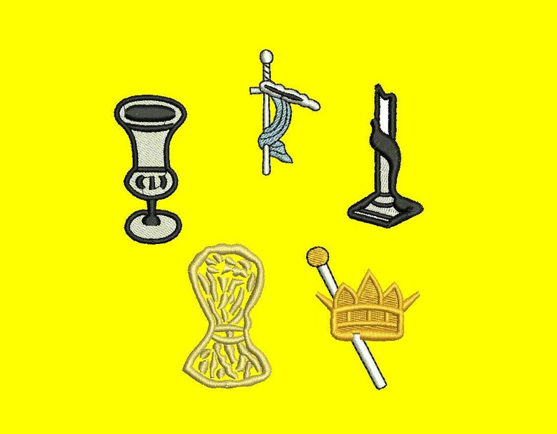 5 OES Symbols Sheaf Sword With Veil Crown & Scepter Chalice Etsy