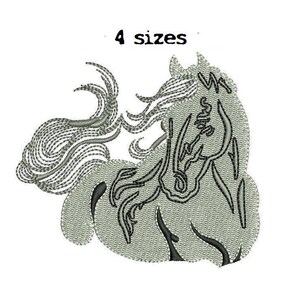 Horse 4sizes Digitized Machine Embroidery Design Digital Download