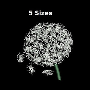 5Sizes pissenlit numérisé Machine broderie Design Digital Download