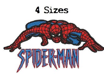 Spiderman 4Sizes Digitized filled Machine Embroidery Design Digital Download