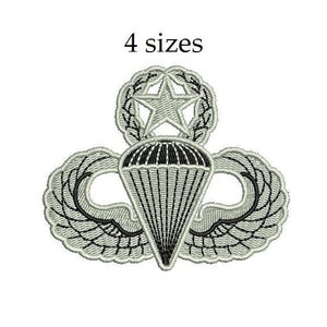 Master Jump Wings 4sizes Digitized filled Machine Embroidery Design Digital Download