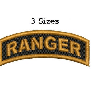 Ranger Tab 3sizes Digitized filled Machine Embroidery Design Digital Download
