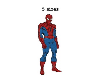 Spiderman 5Sizes Digitized filled Machine Embroidery Design Digital Download