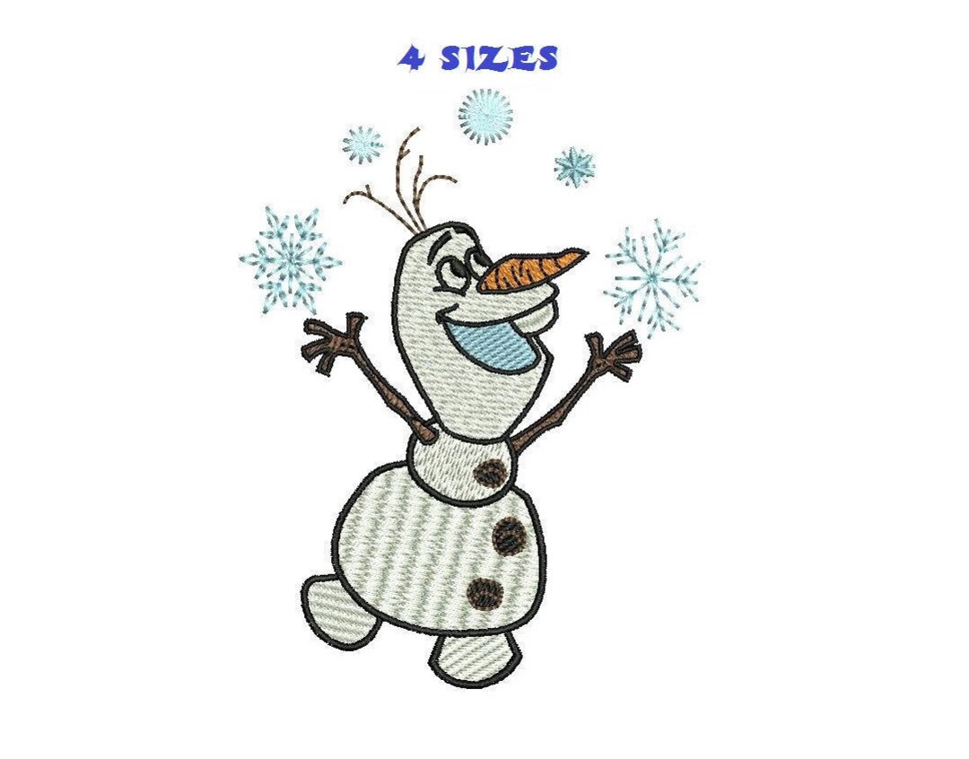 Olaf Digitized Filled Machine Embroidery Design Digital Download - Etsy