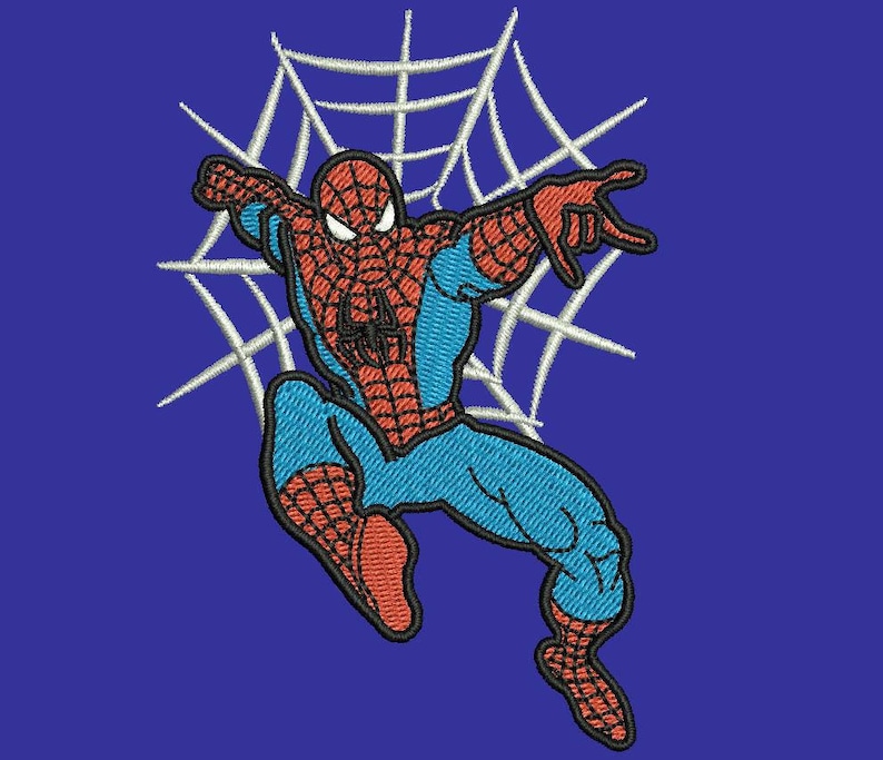 Spiderman 5sizes Digitized Filled Machine Embroidery Design Etsy UK