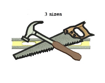 Tools Digitized filled Machine Embroidery Design 3sizes Digital Download