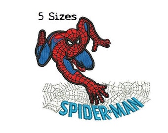 Spider man Spiderman 5Sizes Digitized filled Machine Embroidery Design Digital Download