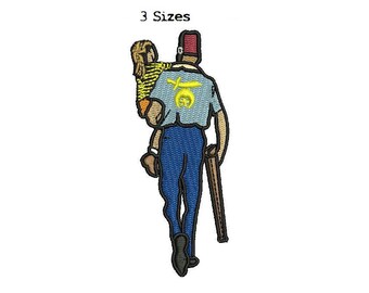 Shriner with girl Digitized filled Machine Embroidery Design Digital Download