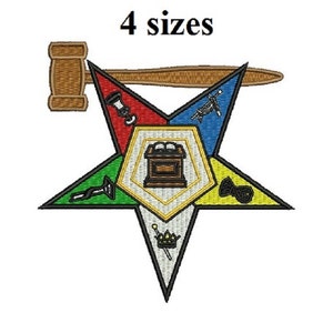 OES Past Matron Eastern Star 4Sizes Digitized filled Machine Embroidery Design Digital Download