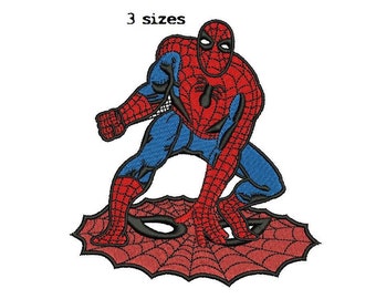Spiderman 3Sizes Digitized filled Machine Embroidery Design Digital Download