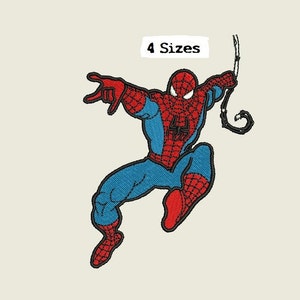 Spiderman 4Sizes Digitized filled Machine Embroidery Design Digital Download